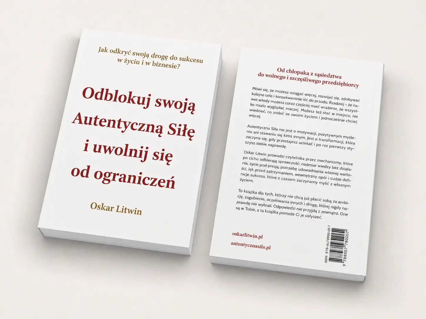 Przód i tył książki Autentyczna Siła